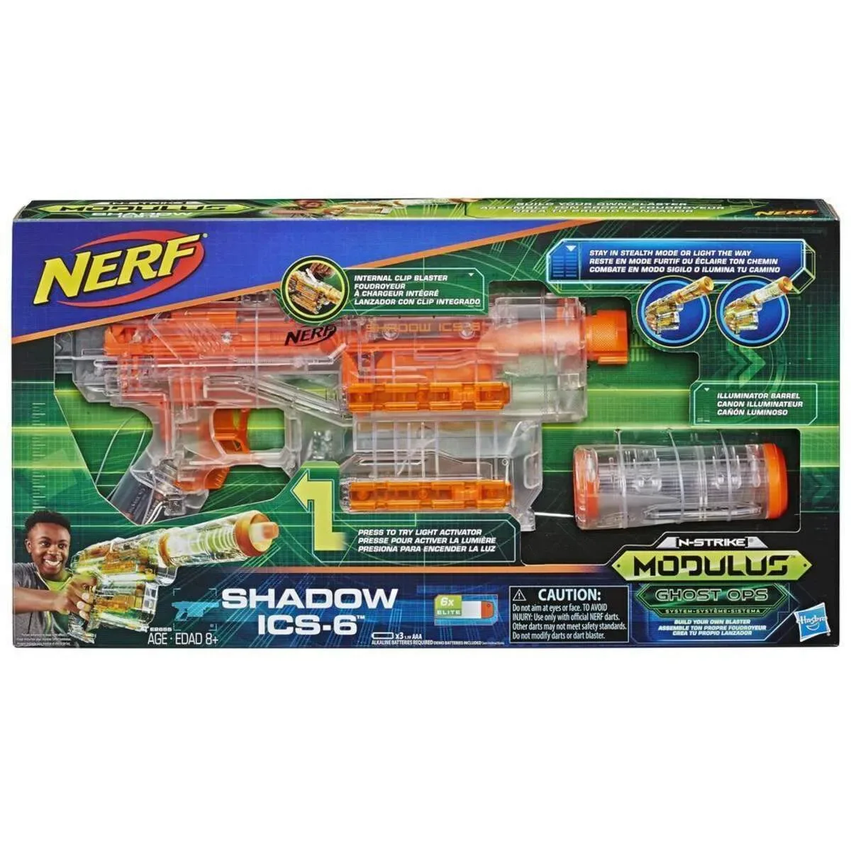 N-Strike Modulus Ghost Ops Shadow ICS-6 de Nerf – photo du produit