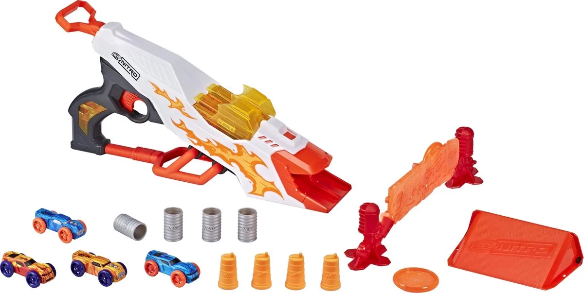 Nitro Doubleclutch Inferno van Nerf in Oranje – productfoto