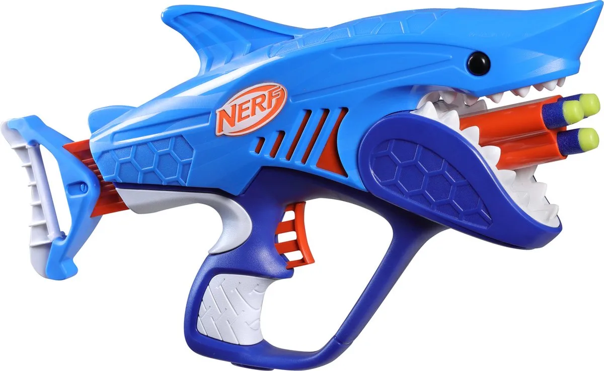 Hasbro Nerf Junior Sharkfire Dartblaster från Nerf i Flerfärgad – produktbild