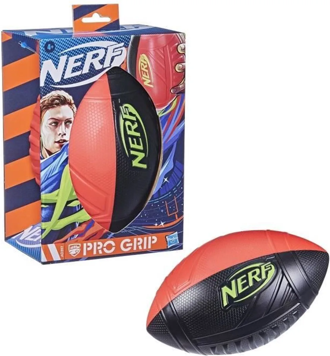 Sports Pro Grip Football - Rood/Zwart by Nerf in Red – product photo