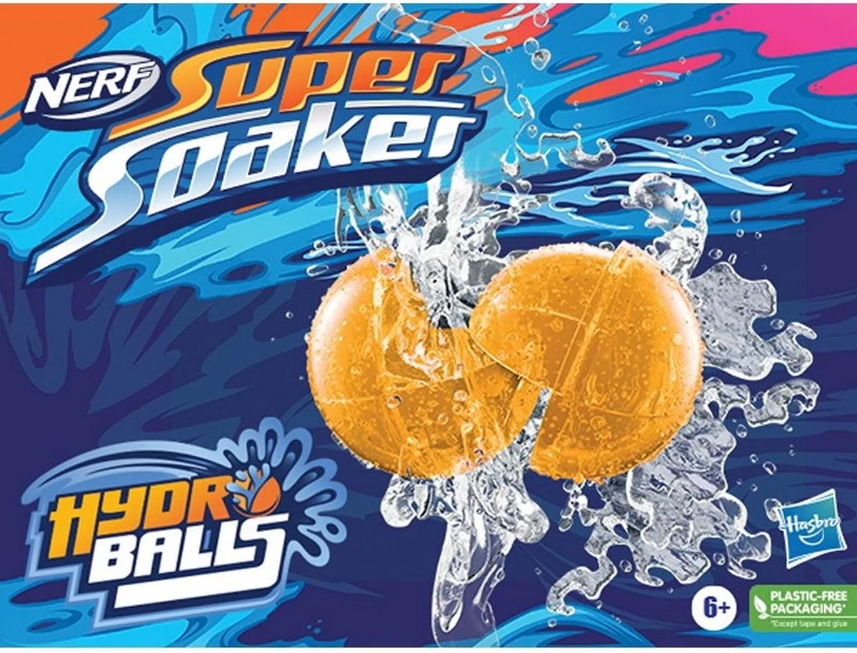 SUPER SOAKER HYDRO WATERBAL 6CM HERBRUIKBAAR 12 STUKS IN BOX de Nerf en Orange – photo du produit