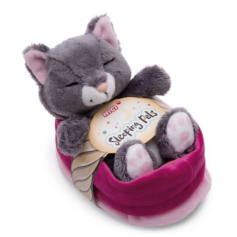 Kat Slaapt In Mand Met Teddybeer 12 Cm by NICI – product photo