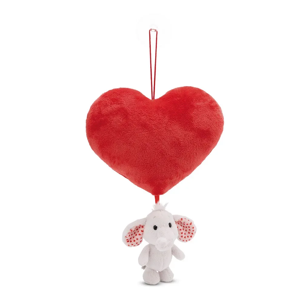 Plysjhjerte Med Elefant 15 Cm 10 Cm fra NICI – produktbillede