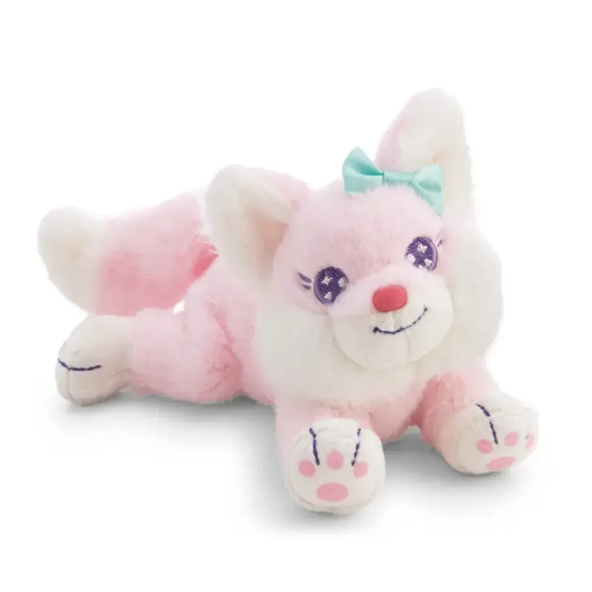 Sitzendes Kuscheltier Fuchs pink 18cm liegend fra NICI – produktbillede