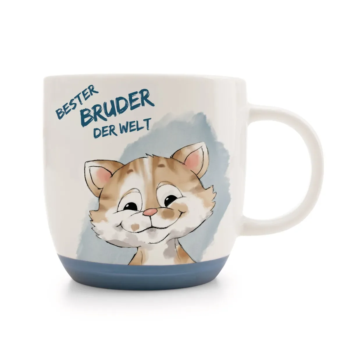 Tasse Katze Bester Bruder 400 ml Porzellan blau bunt by NICI – product photo