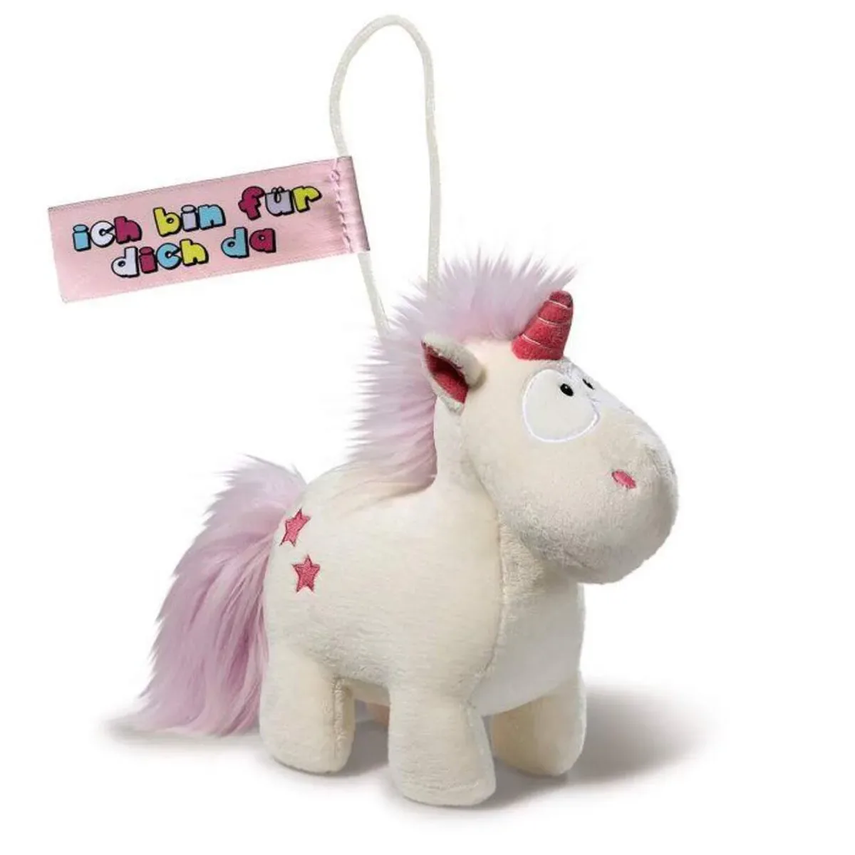Theodor & Friends Einhorn Theodor mit Schlaufe, 11 cm de NICI en Blanc – photo du produit