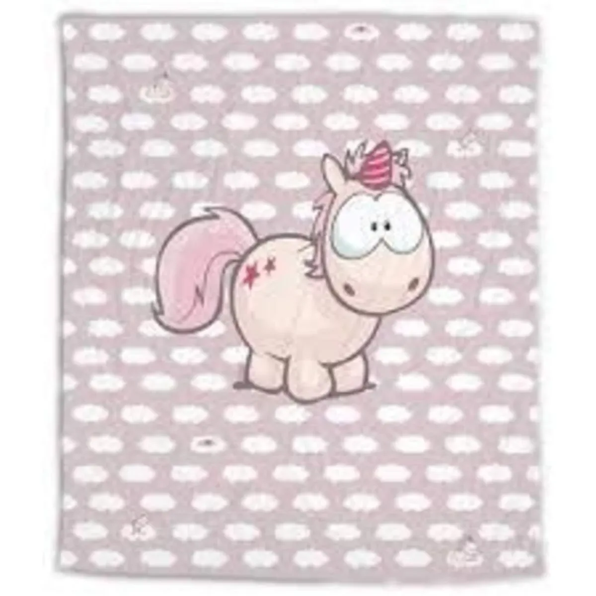 Theodor & Friends Fleecedecke Einhorn Theodor von NICI in Lila, Weiß – Produktfoto