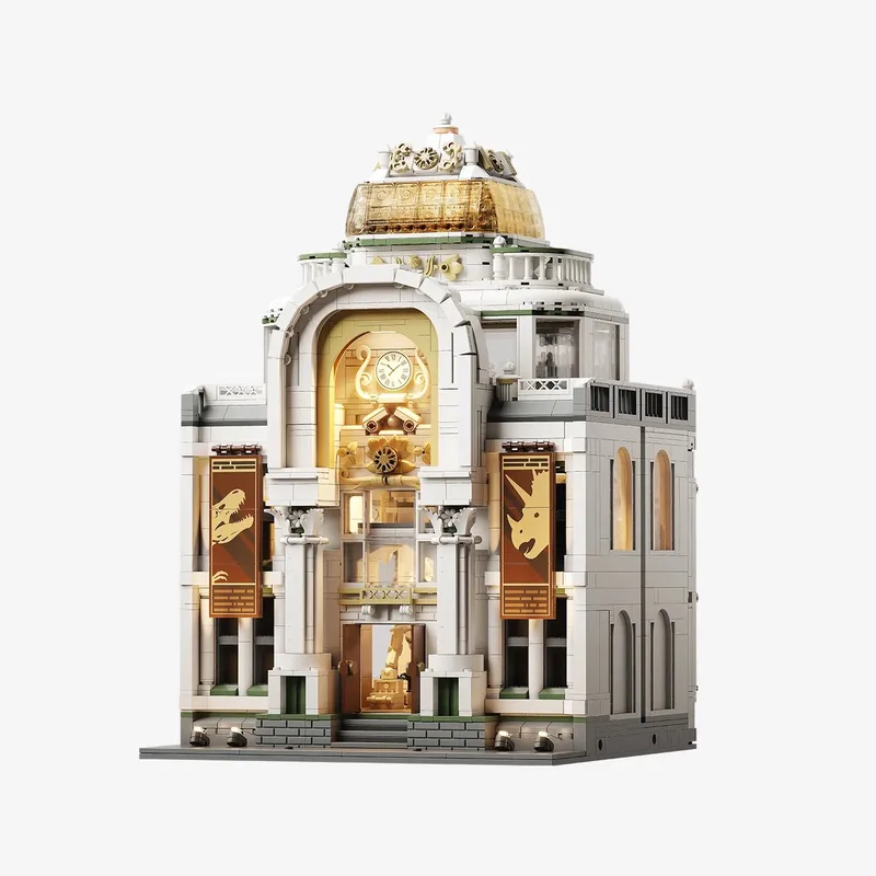 Pantasy, 3D Bouwblokjes, Modular Building, Dinosaur Museum, 85047, 25,6x26,4x38,8cm von Pantasy in Bruin – Produktfoto