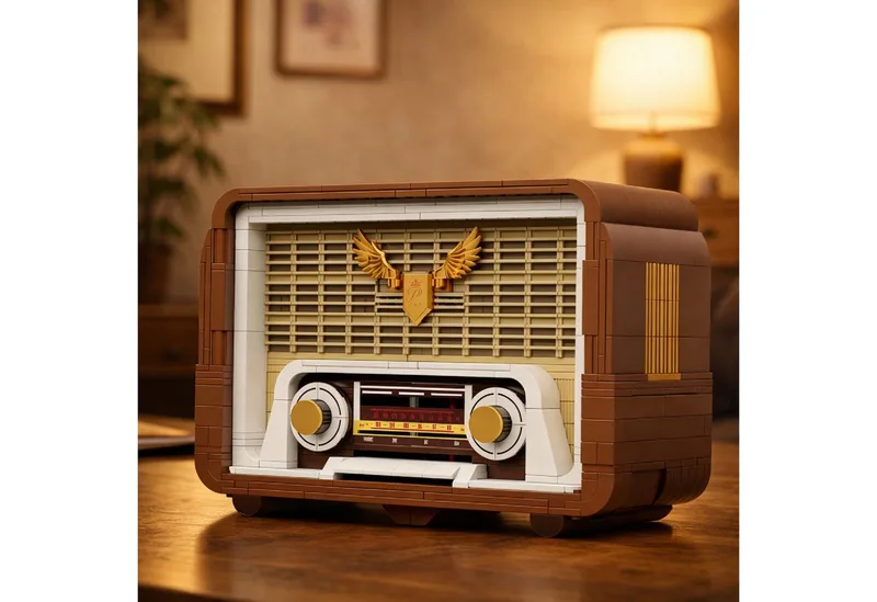 Pantasy, 3D Bouwblokjes, Retro collection, Radio, 85048, 22,4x9,6x15,1cm von Pantasy in Alle bruintinten – Produktfoto 2 von 5