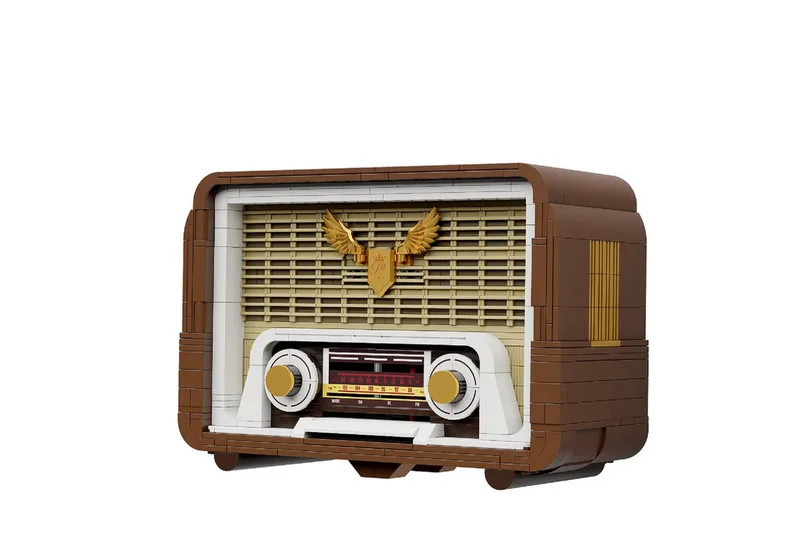 Pantasy, 3D Bouwblokjes, Retro collection, Radio, 85048, 22,4x9,6x15,1cm von Pantasy in Alle bruintinten – Produktfoto 4 von 5