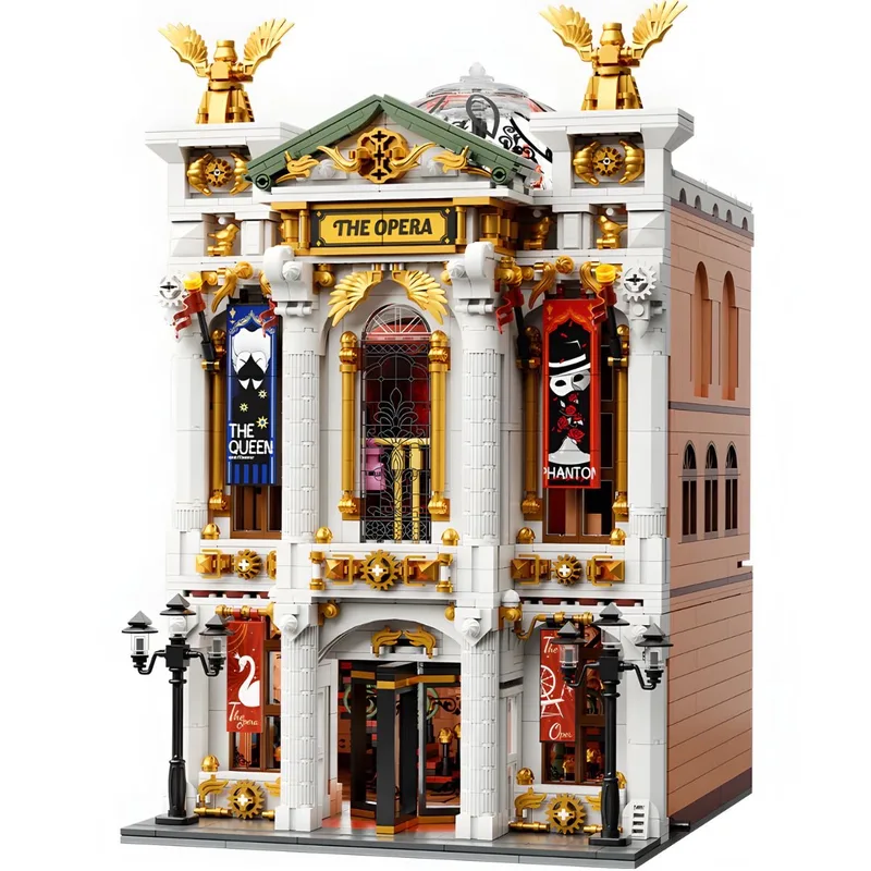 Pantasy 85019 The Opera Theater bouwset incl 5 minifigures | Classic Creator Modular Building | Expert Architecture Modelbouw | Technisch Educatief Speelgoed voor volwassenen & kinderen | DIY gebouwen geschikt voor Lego | Bouwdoos met 3518 bouwstenen von Pantasy in Architecture Opera, 3518 bouwblokken – Produktfoto