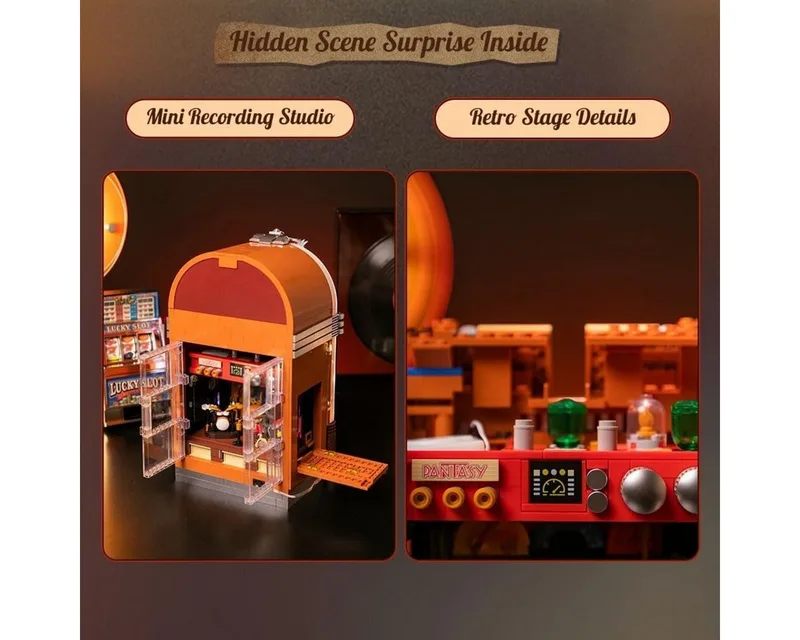 Pantasy 85020 Classi Retro Jukebox bouwset | Mega icons creator modelbouw | Console computer constructie educatief speelgoed bouwpakketten voor volwassenen & kinderen | DIY expert muziekdoos gechikt voor lego | Bouwdoos met 1273 bloks van Pantasy in Retro – Jukebox – productfoto 4 van 5
