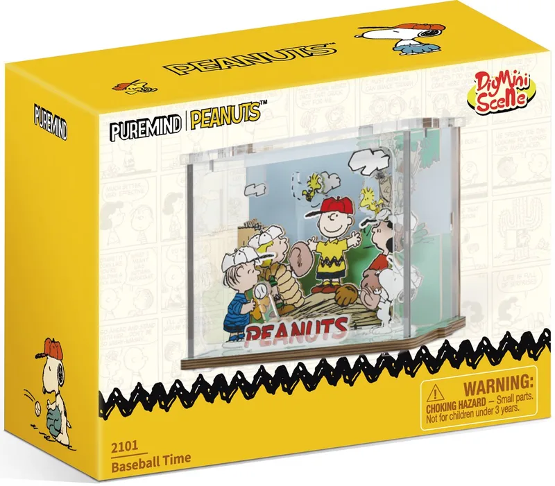 Peanuts Puremind DIY Construction Mini Scene Baseball Time Model Kits by Pantasy in Multi – product photo