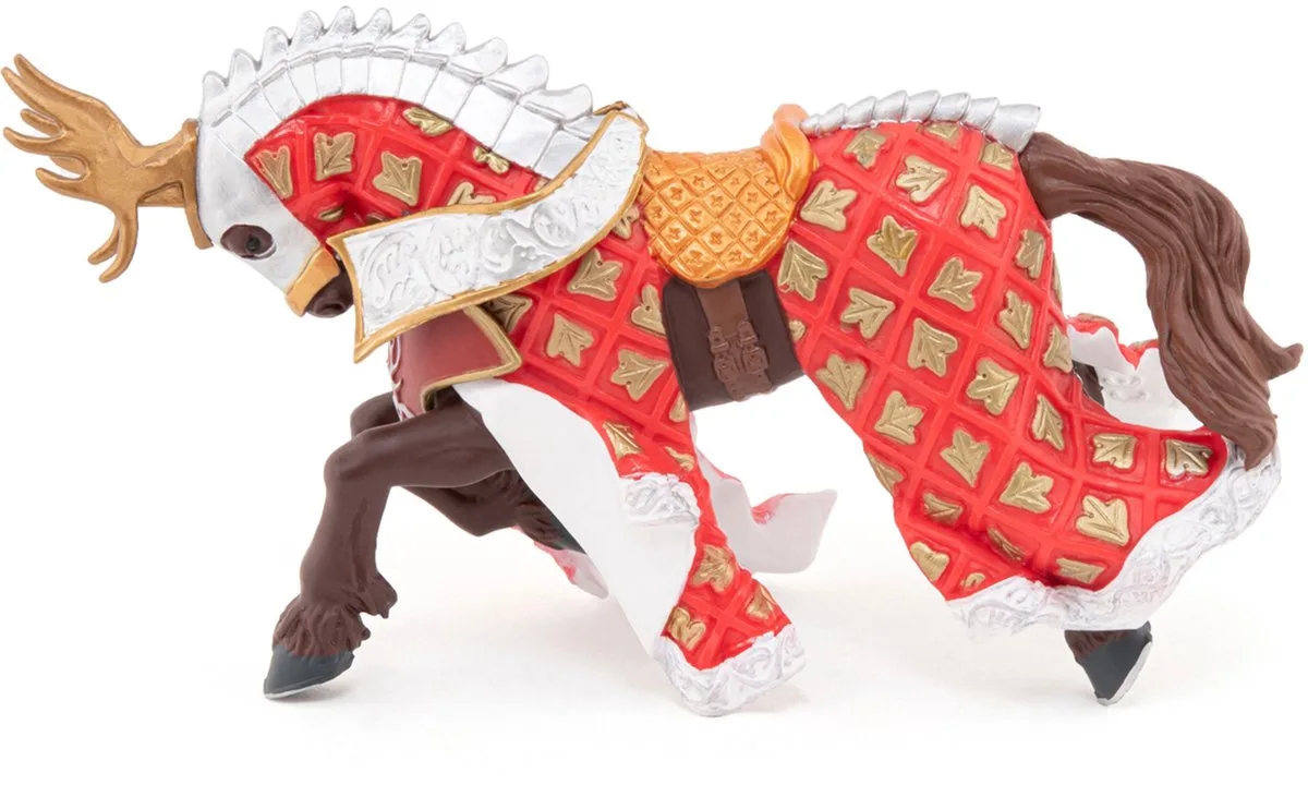 Actiefiguren Papo Paard Middeleeuws 17 x 6 x 9 cm van Papo in "rood – productfoto