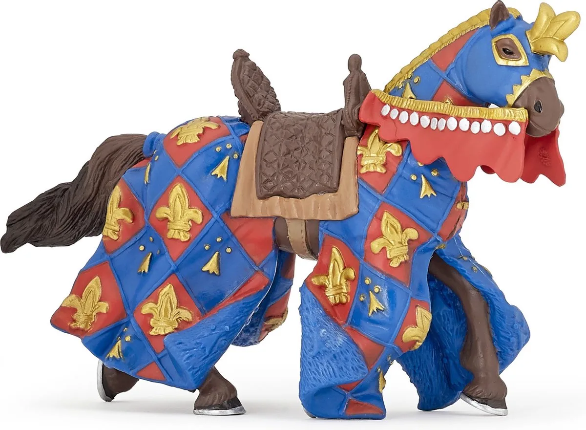 History Blauw Paard Fleur De Lys 39787 by Papo in Brown – product photo