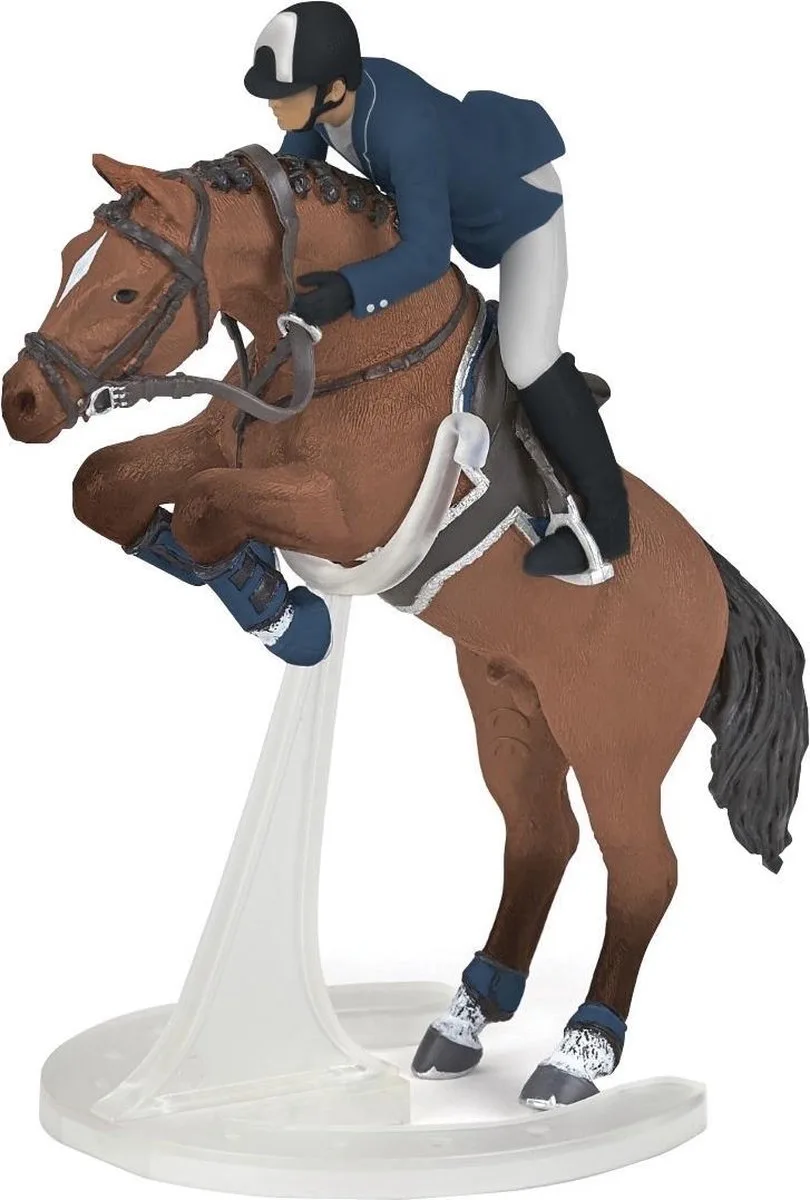 Horses Springpaard met zijn Ruiter 51562 från Papo i Brun – produktbild