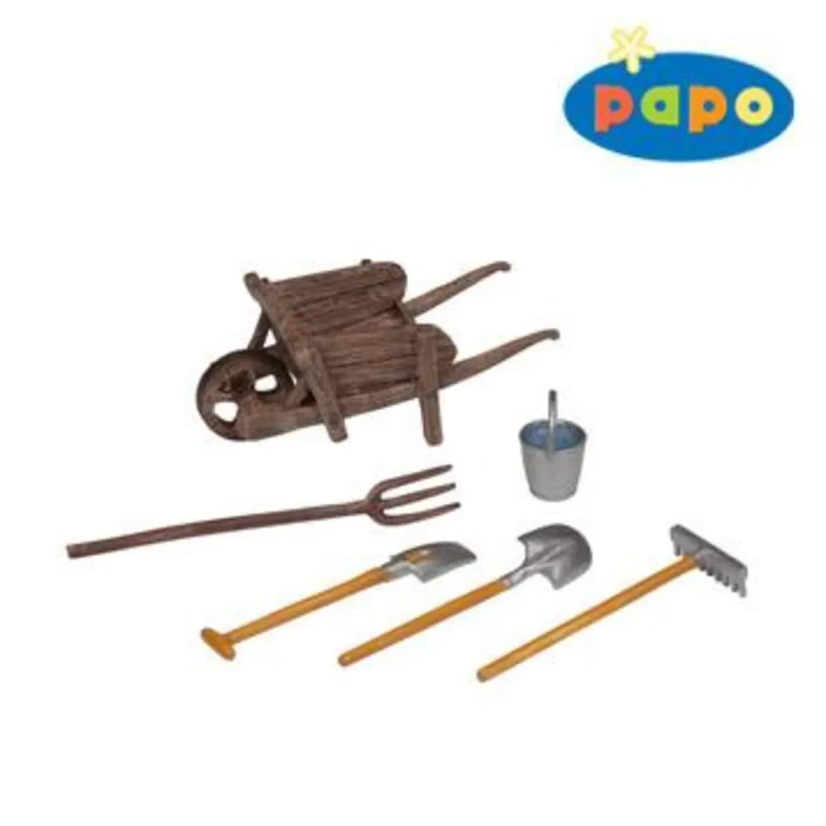 Papo 51140 Schubkarre mit Geräten fra Papo – produktbillede