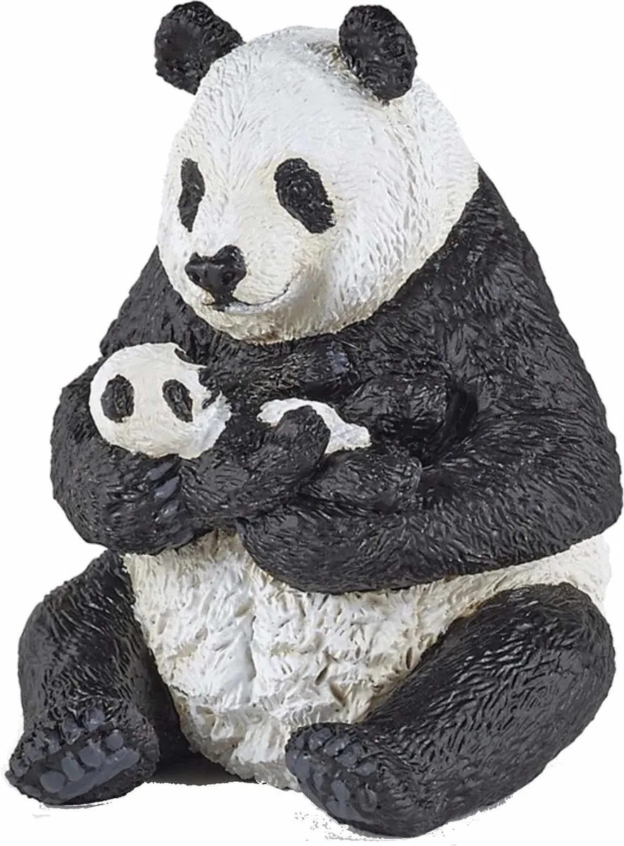Speelfiguur - Bosdier - Panda - Met jong - Zittend de Papo en Multicolore – photo du produit