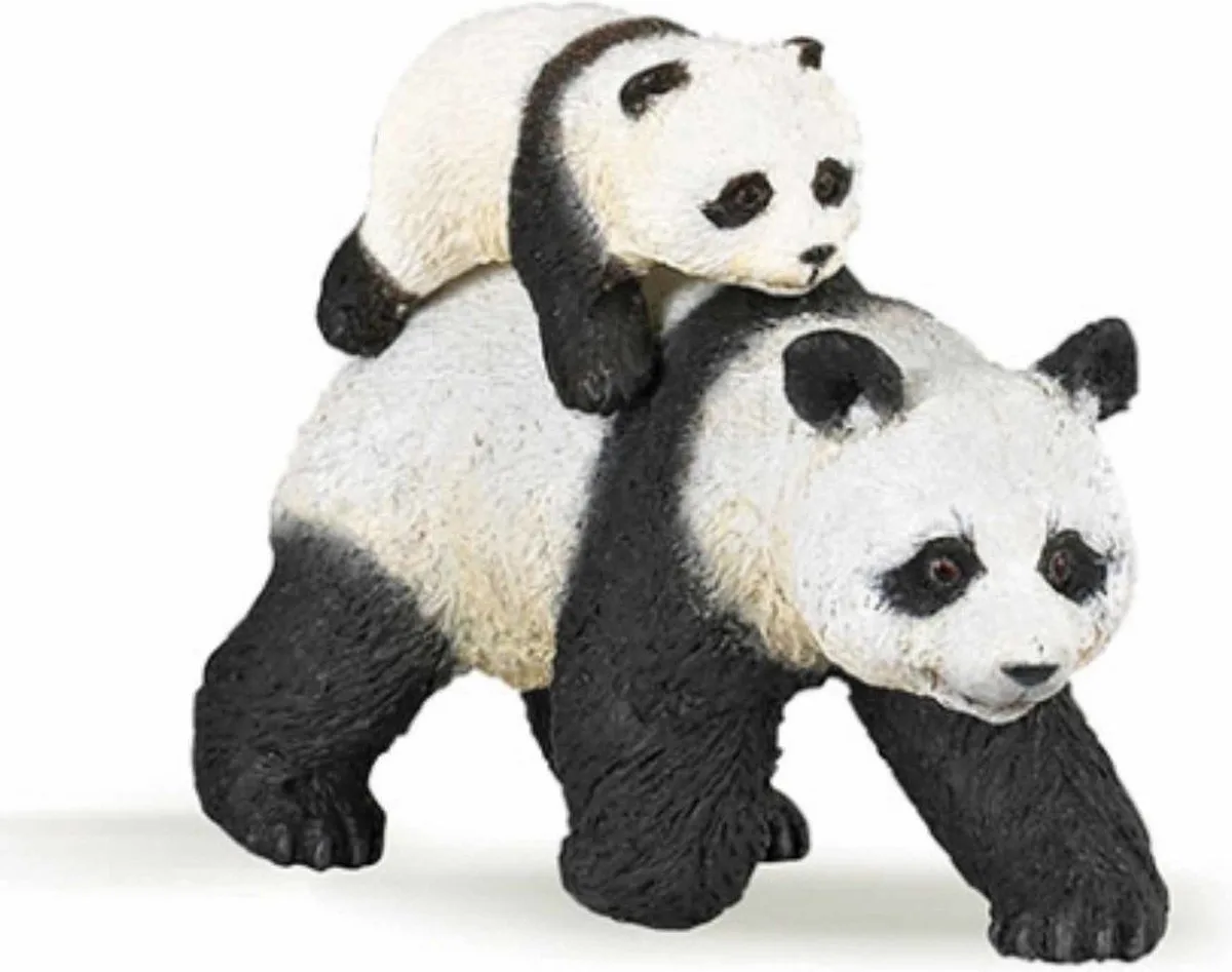 Speelfiguur - Bosdier - Panda - Met jong von Papo in Schwarz, Weiß – Produktfoto