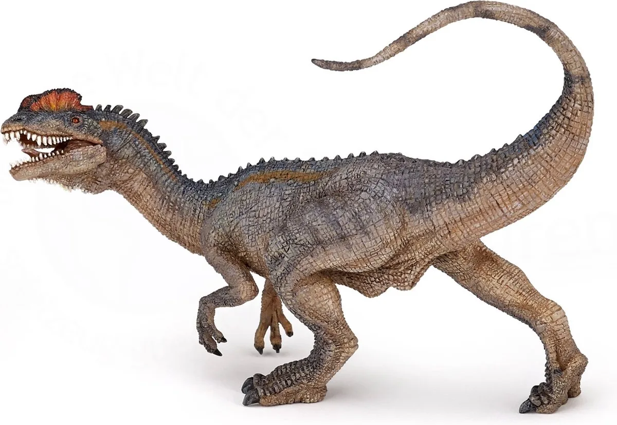 Speelfiguur - Dinosaurus - Dilophosaurus fra Papo i Flerfarvet – produktbillede