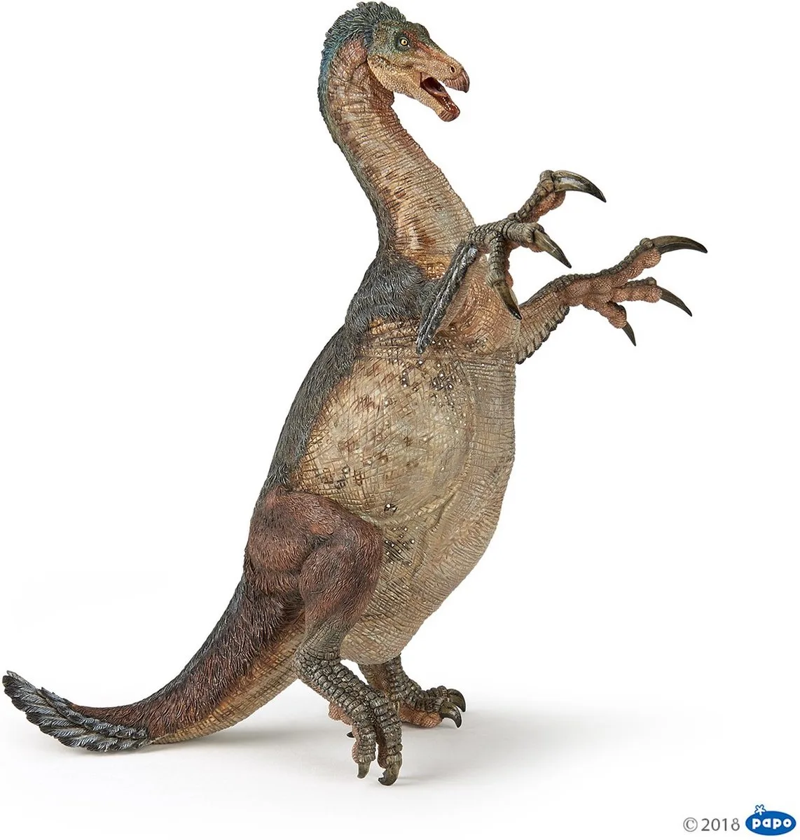 Speelfiguur - Dinosaurus - Therizinosaurus van Papo in Bruin – productfoto