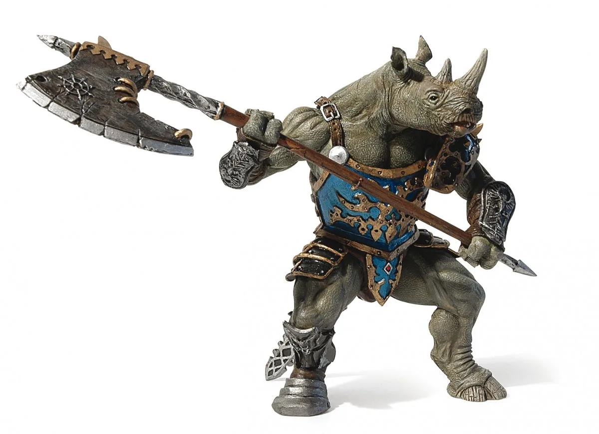 Speelfiguur - Fantasie - Mutant - Neushoornman van Papo in Meerkleurig – productfoto
