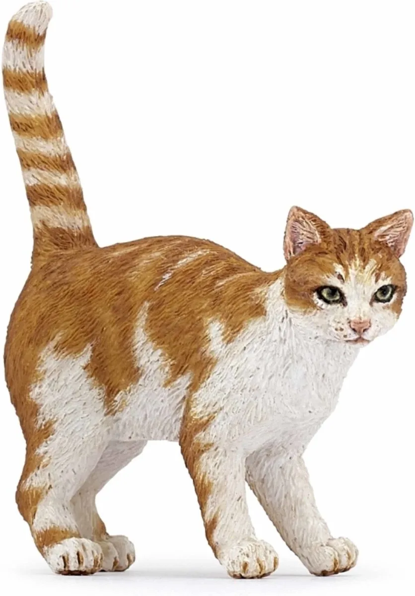 Speelfiguur - Huisdier - Rode kat de Papo en "rode – photo du produit