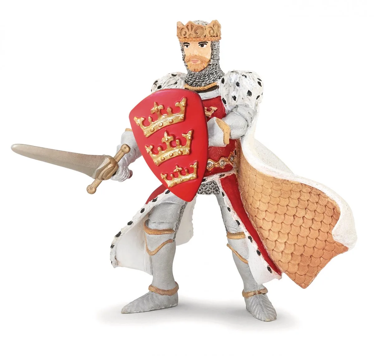 Speelfiguur - Mens - Ridder - Koning Arthur - Rood fra Papo i Flerfarvet – produktbillede
