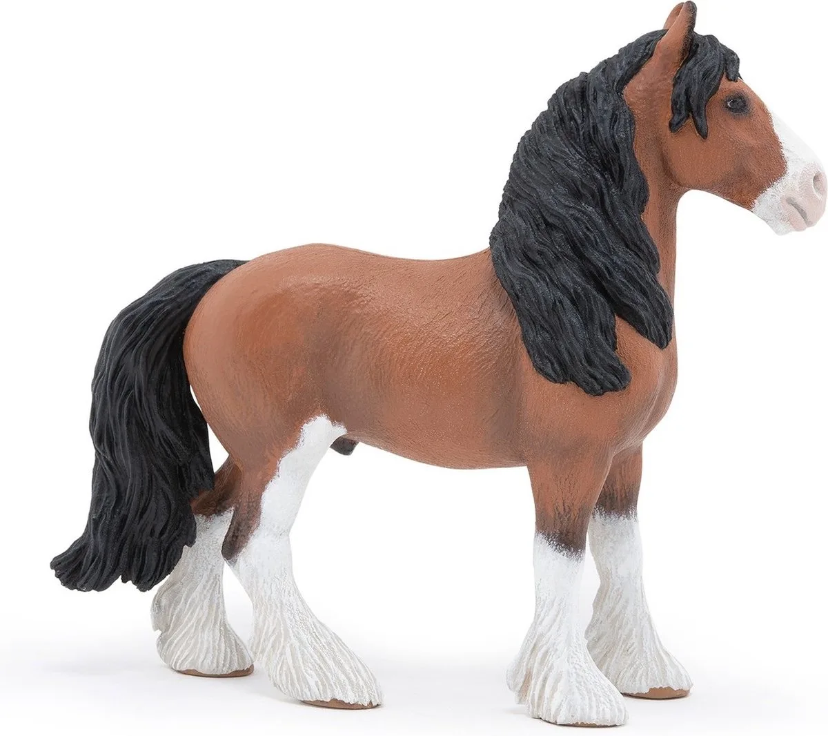 Speelfiguur - Paard - Clydesdale från Papo i Flerfärgad – produktbild
