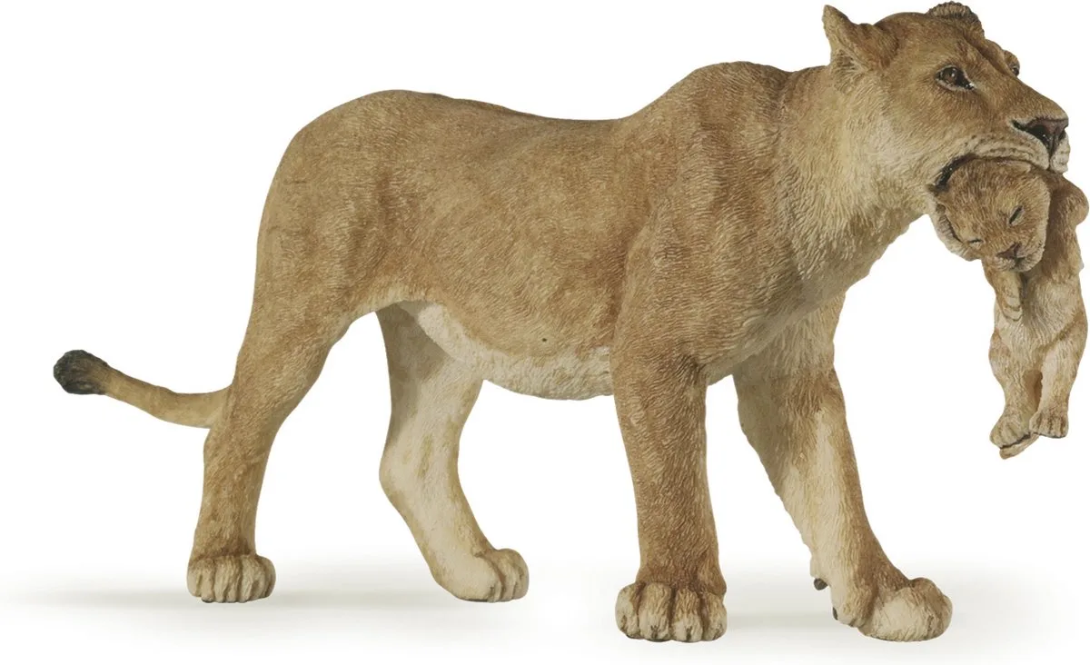 Speelfiguur - Wild dier - Leeuwin met welp van Papo in Meerkleurig – productfoto