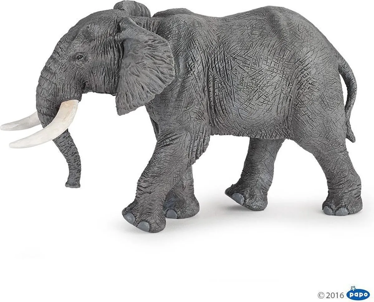 Speelfiguur - Wild dier - Olifant - Afrikaans van Papo in Grijs – productfoto