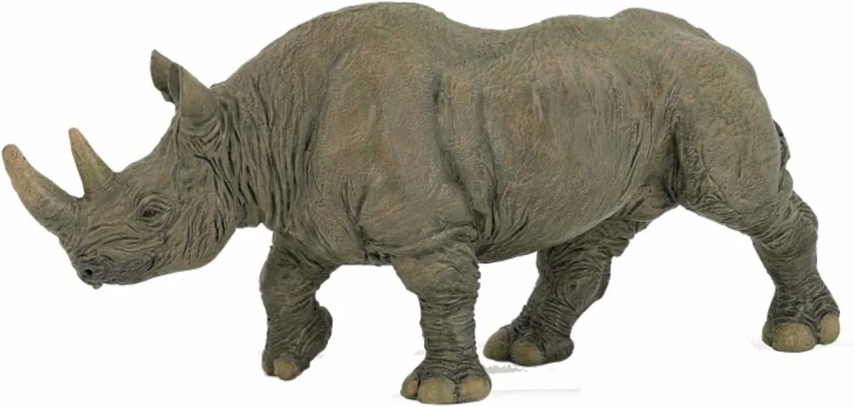 Speelfiguur - Wilde dieren - Neushoorn - Zwart von Papo in "zwart – Produktfoto