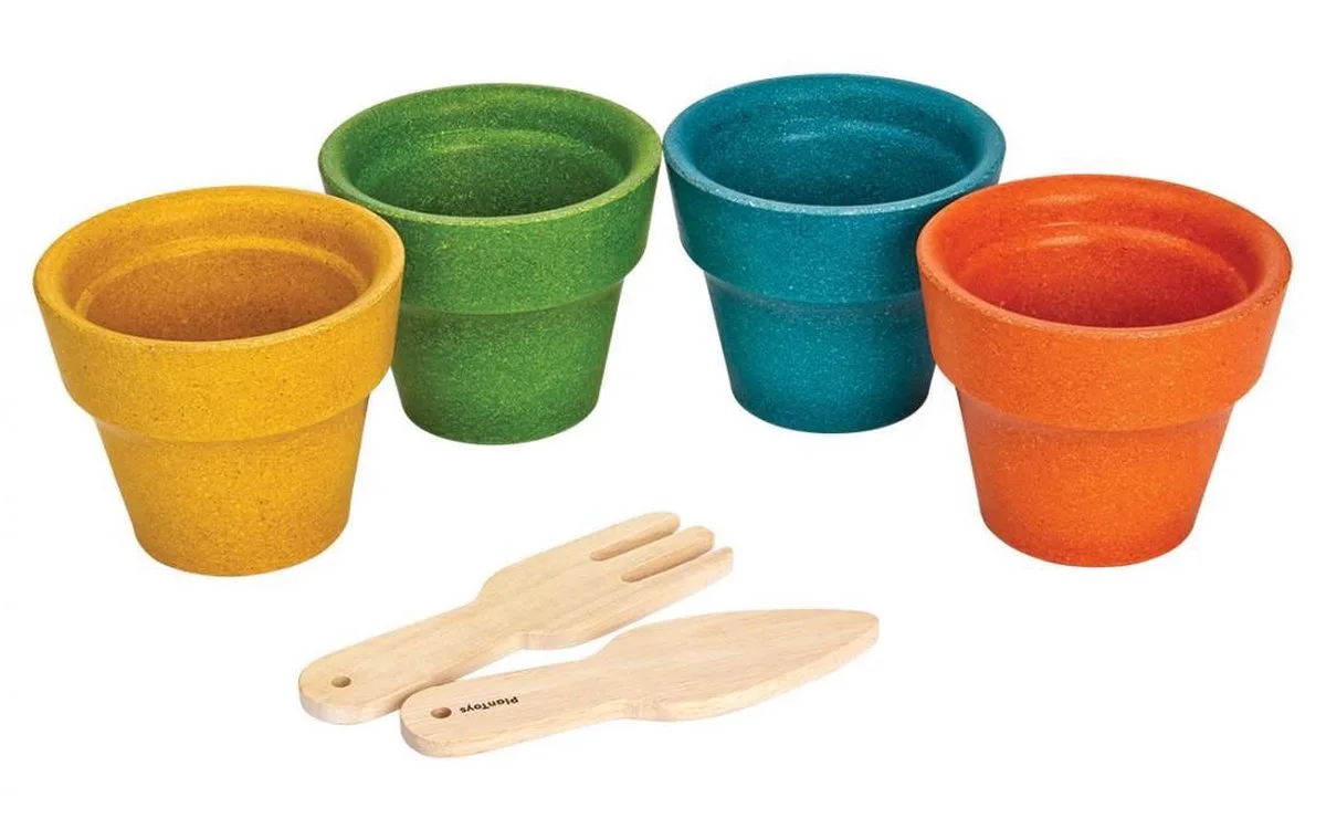 Flower Pot Set 4-delig de PlanToys en Multicolore – photo du produit