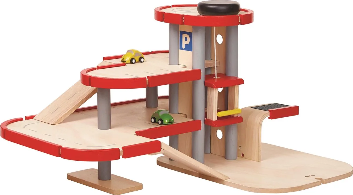 Houten Speelgoed Parkeergarage. von PlanToys in Mehrfarbig – Produktfoto