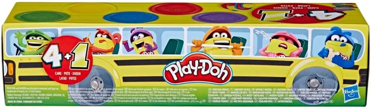 Back to School 5 pack- Boetseerklei fra Play-Doh i 5 potjes – klassieke kleuren – produktbillede