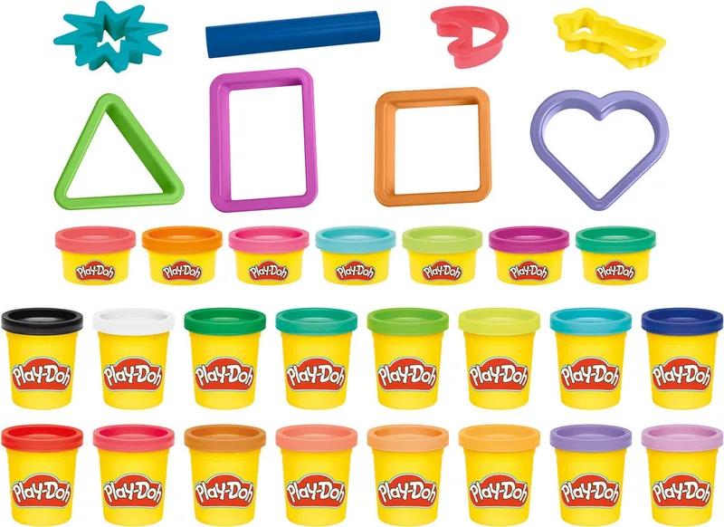 Cadeauset, 23 potjes en 8 stuks gereedschap van Play-Doh in Meerkleurig – productfoto 4 van 4