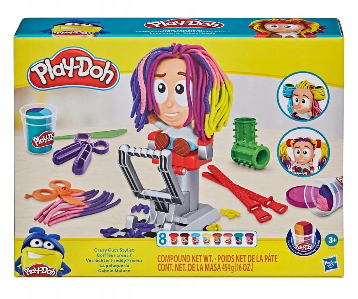 "Crazy Barber" set met 8 kleuren en accessoires by Play-Doh in Multicolour – product photo