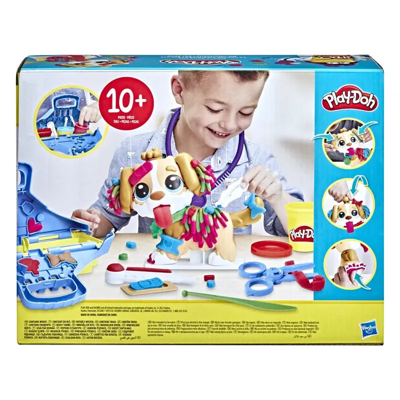 Dierenarts Speelset - Boetseerklei - Inclusief 5 Play-Doh potjes - Knutselen voor kinderen de Play-Doh en Multicolore – photo du produit 4 sur 6