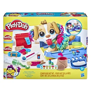 Dierenarts Speelset - Boetseerklei - Inclusief 5 Play-Doh potjes - Knutselen voor kinderen de Play-Doh en Multicolore – photo du produit 3 sur 6