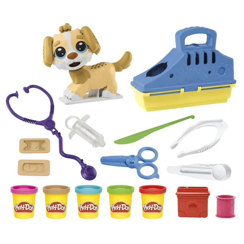 Dierenarts Speelset - Boetseerklei - Inclusief 5 Play-Doh potjes - Knutselen voor kinderen de Play-Doh en Multicolore – photo du produit 6 sur 6