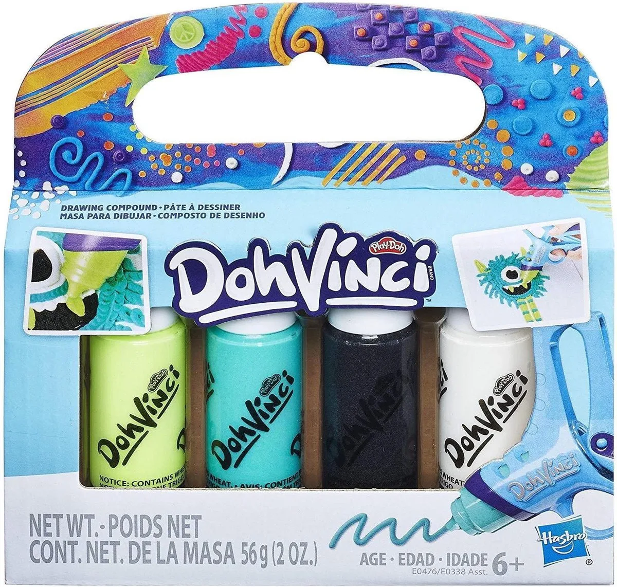 Dohvinci Styler Bijvulset - Soepelblijvend klei- 4 delig van Play-Doh in Groen – productfoto