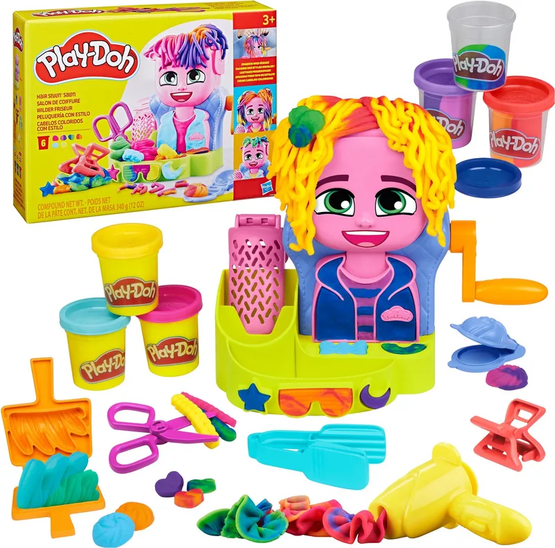 Haarsalon Speelset - Boetseerklei - Inclusief 6 Play-Doh potjes - Knutselen voor kinderen från Play-Doh i Flerfärgad – produktbild 5 av 5