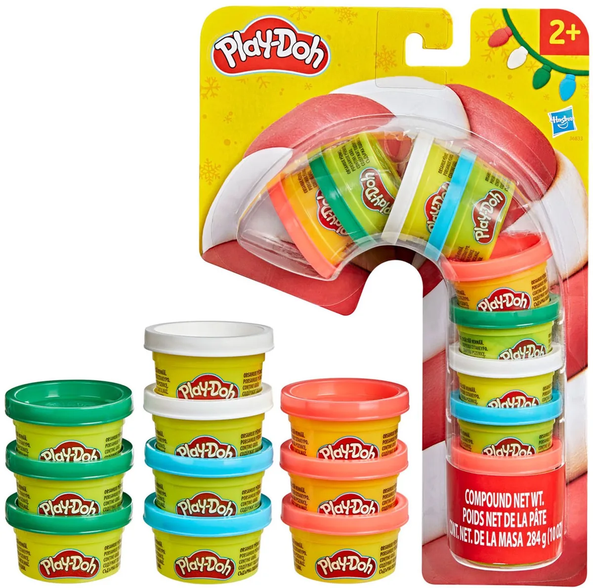 Kerstdagen Set - 10 Kleipotjes de Play-Doh en Multicolore – photo du produit