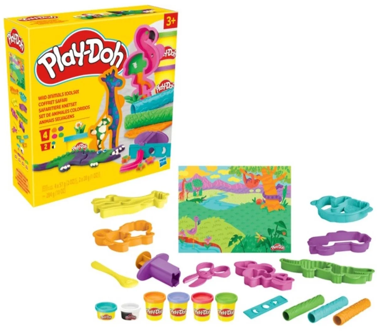 Klei Set Met Kleurrijke Wilde Dieren från Play-Doh – produktbild