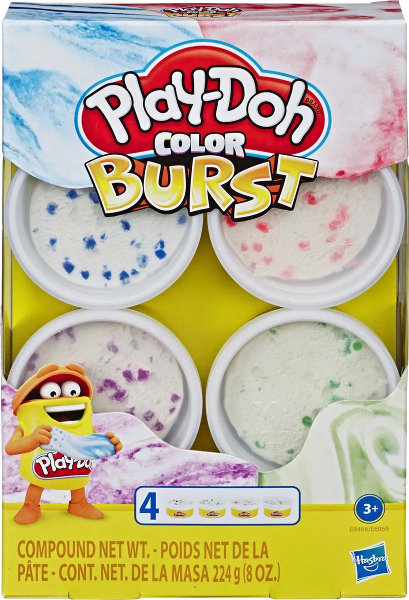 Kleur Explosie 4 Pack - Boetseerklei by Play-Doh in 4 potjes – Color Burst – product photo