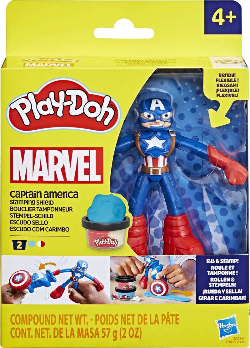 Marvel Captain America Stempelschild - Boetseerklei by Play-Doh in Blue – product photo