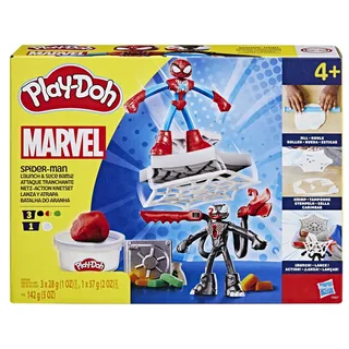 Marvel Spider-Man Werp en Snij Speelset - Boetseerklei - Inclusief 2 figuren från Play-Doh i Flerfärgad – produktbild 4 av 6