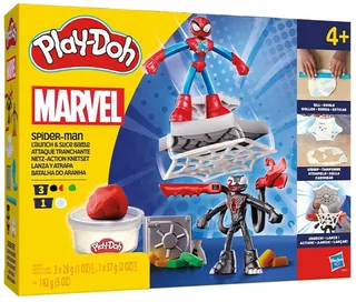 Marvel Spider-Man Werp en Snij Speelset - Boetseerklei - Inclusief 2 figuren från Play-Doh i Flerfärgad – produktbild 1 av 6