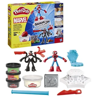 Marvel Spider-Man Werp en Snij Speelset - Boetseerklei - Inclusief 2 figuren från Play-Doh i Flerfärgad – produktbild 3 av 6