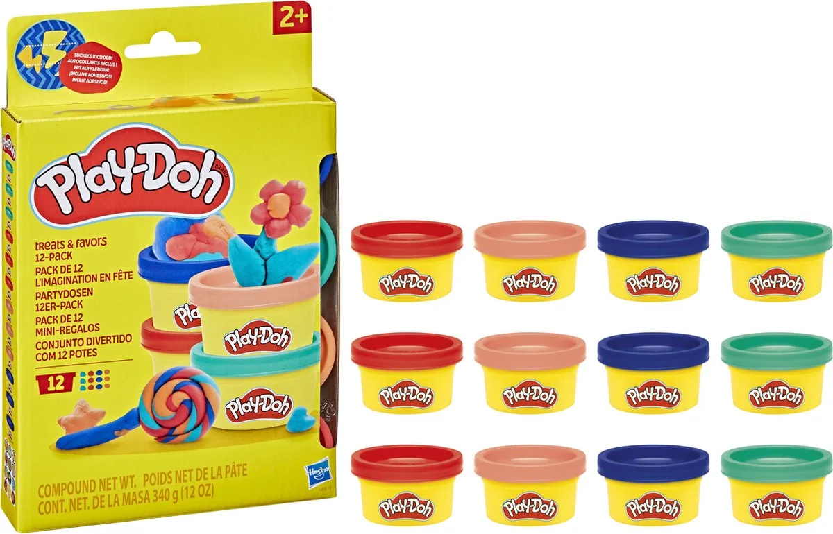 Party Bag - 12 potjes - Klei fra Play-Doh i 12 potjes – produktbillede